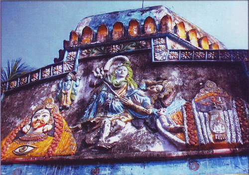 Aerial view of Bhabanipur temple complex